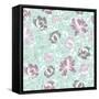 Lilac Florals Pattern-Kimberly Allen-Framed Stretched Canvas