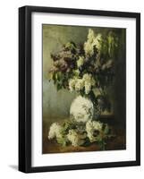 Lilac in a Delft Vase, 1895-Emile Vernon-Framed Giclee Print