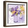 Lilac Mason Jar Bouquet-null-Framed Art Print