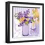 Lilac Mason Jar Bouquet-null-Framed Art Print