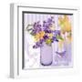 Lilac Mason Jar Bouquet-null-Framed Art Print