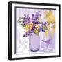 Lilac Mason Jar Bouquet-null-Framed Art Print