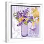 Lilac Mason Jar Bouquet-null-Framed Art Print