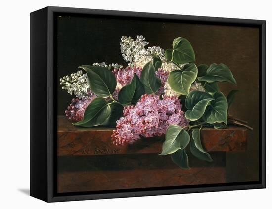 Lilac on a Ledge-Johan Laurentz Jensen-Framed Stretched Canvas