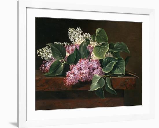 Lilac on a Ledge-Johan Laurentz Jensen-Framed Giclee Print