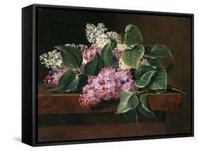 Lilac on a Ledge-Johan Laurentz Jensen-Framed Stretched Canvas