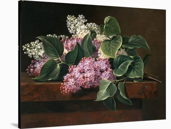 Lilac on a Ledge-Johan Laurentz Jensen-Stretched Canvas