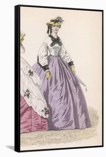 Lilac Skirt Early 1860S-null-Framed Stretched Canvas