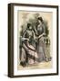 Lilac Stripe Dress 1899-null-Framed Art Print