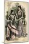 Lilac Stripe Dress 1899-null-Mounted Art Print