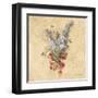 Lilac with Red Ribbon-Cheri Blum-Framed Art Print