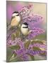 Lilacs and Chickadees-William Vanderdasson-Mounted Giclee Print