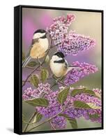 Lilacs and Chickadees-William Vanderdasson-Framed Stretched Canvas