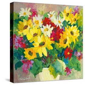 Lilacs and Daisies-Parastoo Ganjei-Stretched Canvas