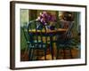 Lilacs and Green Chairs-Pam Ingalls-Framed Giclee Print