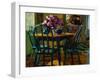 Lilacs and Green Chairs-Pam Ingalls-Framed Giclee Print