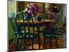 Lilacs and Green Chairs-Pam Ingalls-Mounted Giclee Print