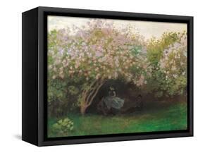 Lilacs. Grey Weather-Claude Monet-Framed Stretched Canvas