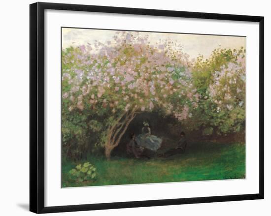 Lilacs. Grey Weather-Claude Monet-Framed Art Print