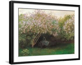 Lilacs. Grey Weather-Claude Monet-Framed Art Print