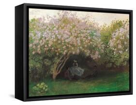 Lilacs. Grey Weather-Claude Monet-Framed Stretched Canvas