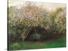 Lilacs. Grey Weather-Claude Monet-Stretched Canvas