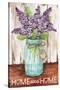 Lilacs Home Sweet Home Jar-Melinda Hipsher-Stretched Canvas