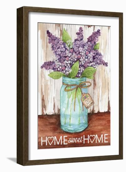 Lilacs Home Sweet Home Jar-Melinda Hipsher-Framed Giclee Print