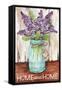 Lilacs Home Sweet Home Jar-Melinda Hipsher-Framed Stretched Canvas