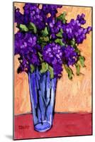 Lilacs In A Blue Glass-Patty Baker-Mounted Art Print