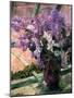 Lilacs in a Window, C1880-Mary Cassatt-Mounted Premium Giclee Print