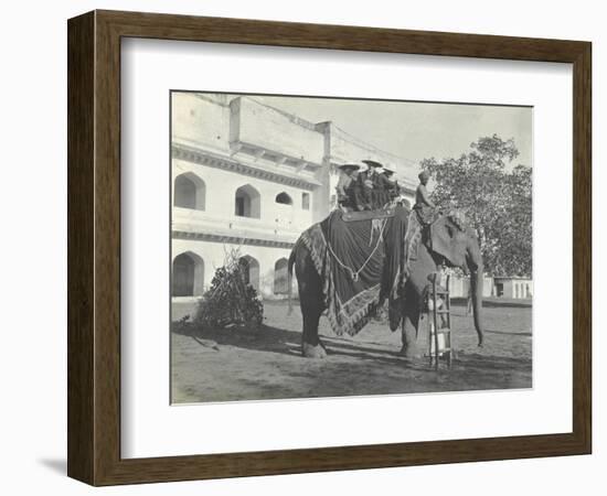 Lilah Wingfield, Arthur Brodrick, Judy Smith and Sylvia Brooke on the Maharaja of Jaipur's State…-English Photographer-Framed Photographic Print