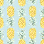 Pineapple Seamless Pattern-lilalove-Framed Premium Giclee Print