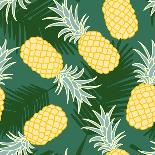 Pineapple Seamless Pattern-lilalove-Mounted Premium Giclee Print