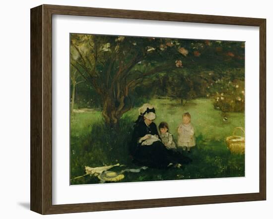 Lilas a Maurecourt - The lilacs at Maurecourt,1874 Canvas,51 x 61 cm.-Berthe Morisot-Framed Giclee Print