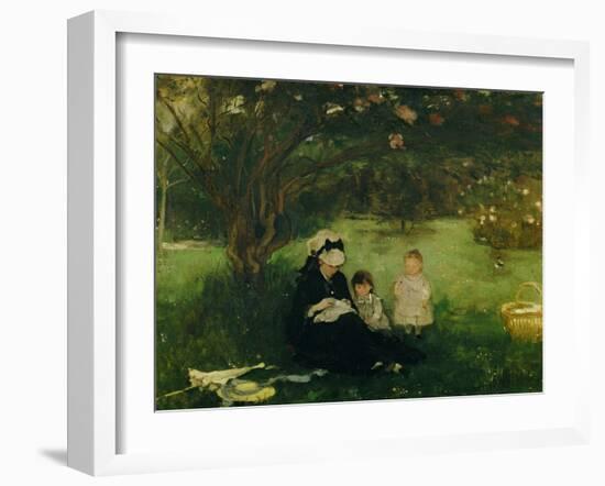 Lilas a Maurecourt - The lilacs at Maurecourt,1874 Canvas,51 x 61 cm.-Berthe Morisot-Framed Giclee Print