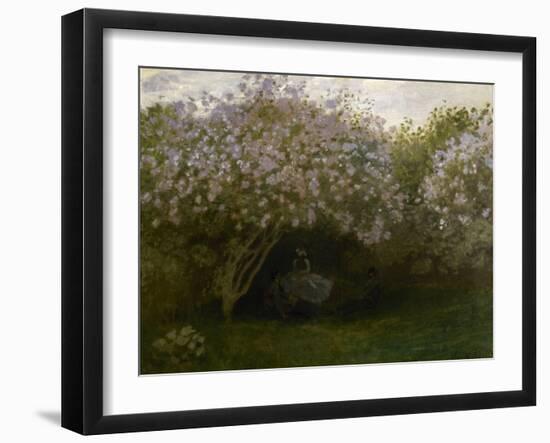 Lilas gris, dit le repos sous les lilas-Claude Monet-Framed Giclee Print