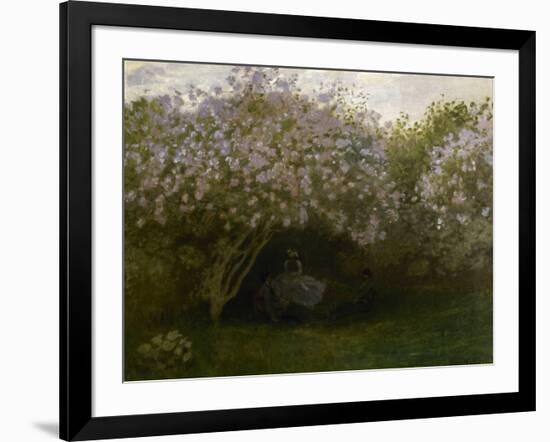 Lilas gris, dit le repos sous les lilas-Claude Monet-Framed Giclee Print