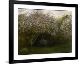 Lilas gris, dit le repos sous les lilas-Claude Monet-Framed Giclee Print