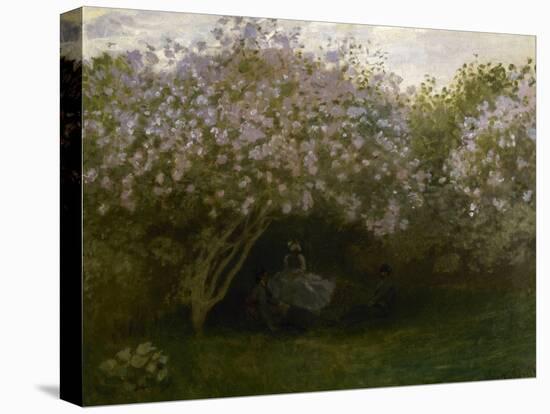 Lilas gris, dit le repos sous les lilas-Claude Monet-Stretched Canvas