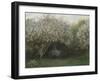 Lilas, temps gris, ou Le repos sous les lilas, jardin de Monet à Argenteuil-Claude Monet-Framed Giclee Print