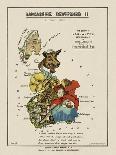 Map Of Lancashire Represented As Red Riding Hood, Her Grandmother and the Wolf.-Lilian Lancaster-Giclee Print