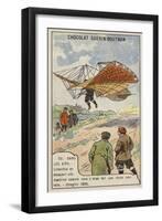 Lilienthal's Fatal Crash While Testing a Man-Powered Glider, Germany, 1896-null-Framed Giclee Print