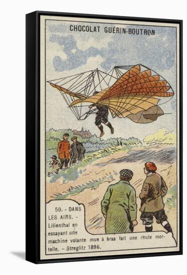 Lilienthal's Fatal Crash While Testing a Man-Powered Glider, Germany, 1896-null-Framed Stretched Canvas