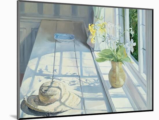 Lilies and a Straw Hat-Timothy Easton-Mounted Giclee Print