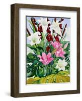 Lilies and Bullrushes-Christopher Ryland-Framed Giclee Print