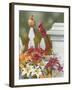 Lilies and Cardinals-William Vanderdasson-Framed Giclee Print