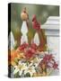 Lilies and Cardinals-William Vanderdasson-Stretched Canvas