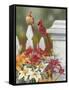 Lilies and Cardinals-William Vanderdasson-Framed Stretched Canvas