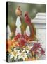 Lilies and Cardinals-William Vanderdasson-Stretched Canvas